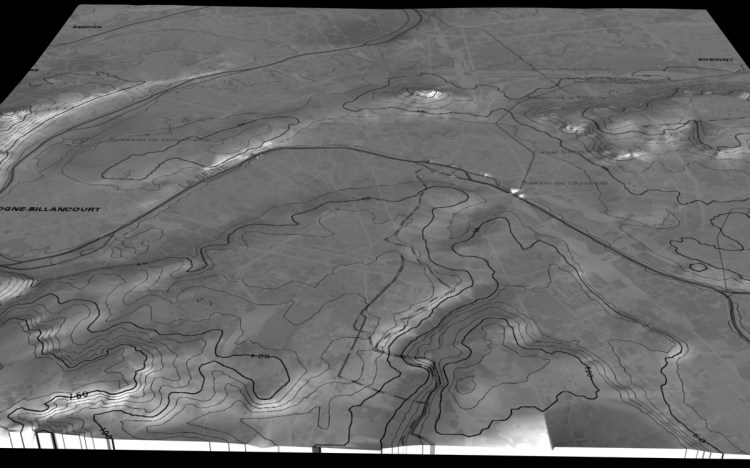 essai de plaquage de texture sur le relief