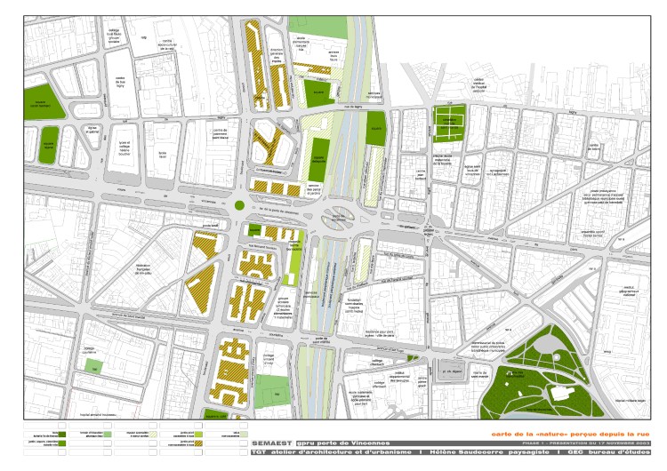 carte de la "nature" perçue depuis la rue