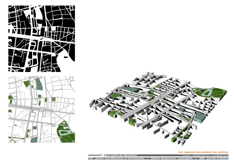 les espaces accessibles aux piétons