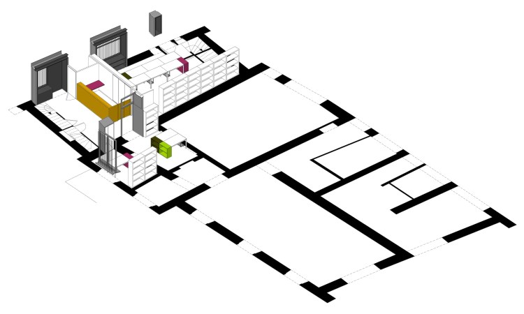 rdc / axonométrie du projet