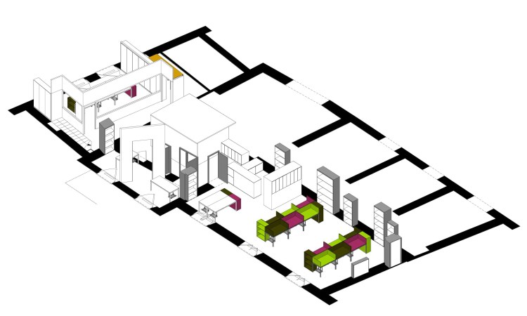 r+1 / axonométrie du projet