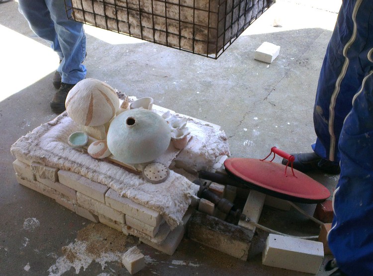 mise en place des pièces dans le four